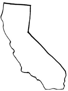 California State Outline Coloring Page Sketch Coloring Page