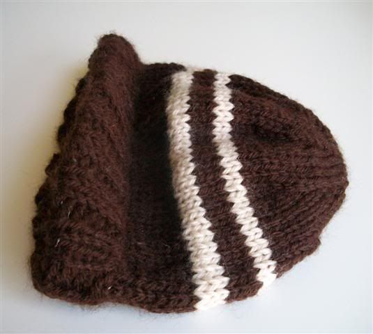 brimmed knit hat