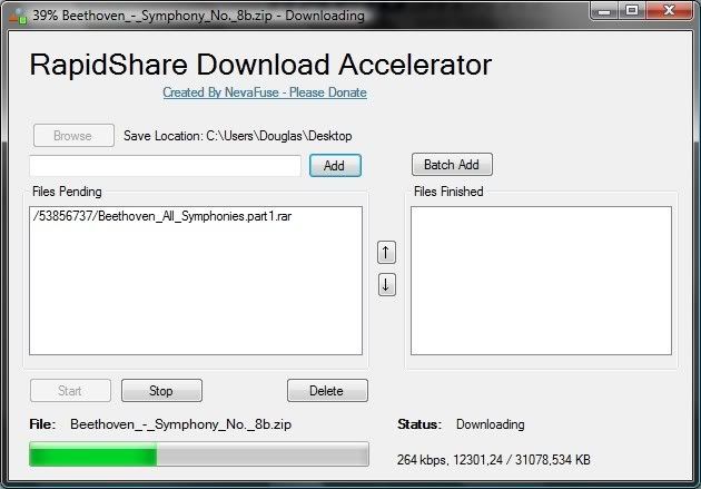 Rapidshare Download Accelerator 1.2