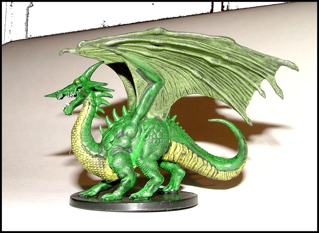 d&d young green dragon miniature